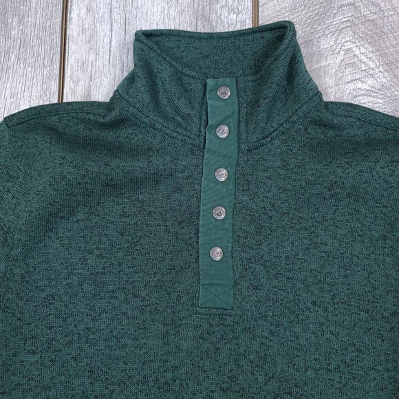 Mountain Khakis Mens Norris Fleece Sweater Size Small Green Button Pullover - Picture 4 of 10